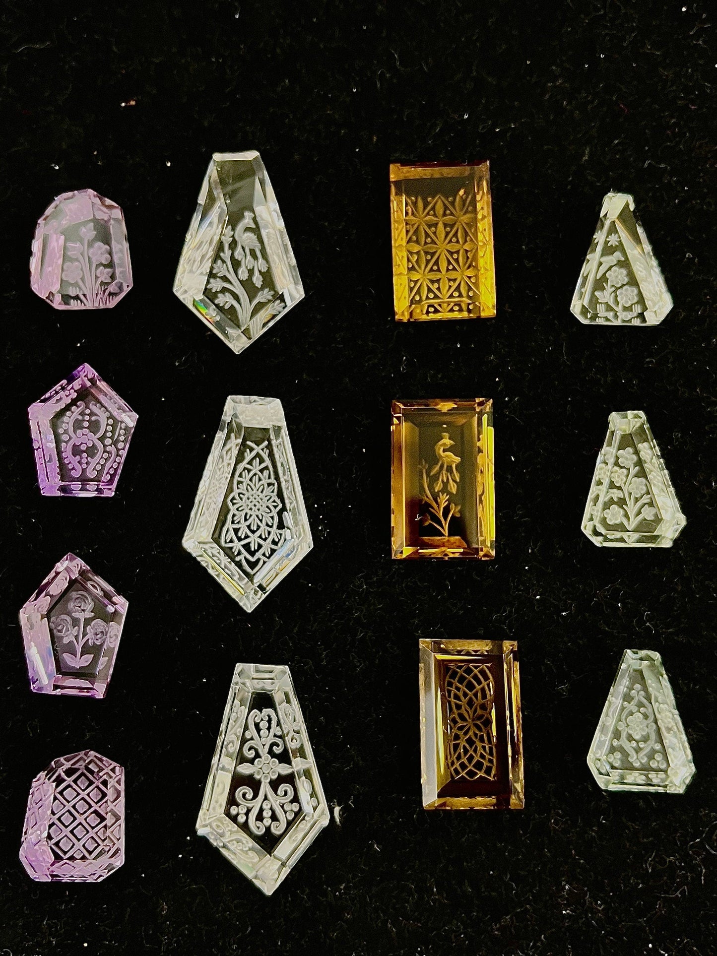 Fabulous Handcarved Amethyst Fantasy cut reverse carving BFYJ59-2 Beadsforyourjewelry
