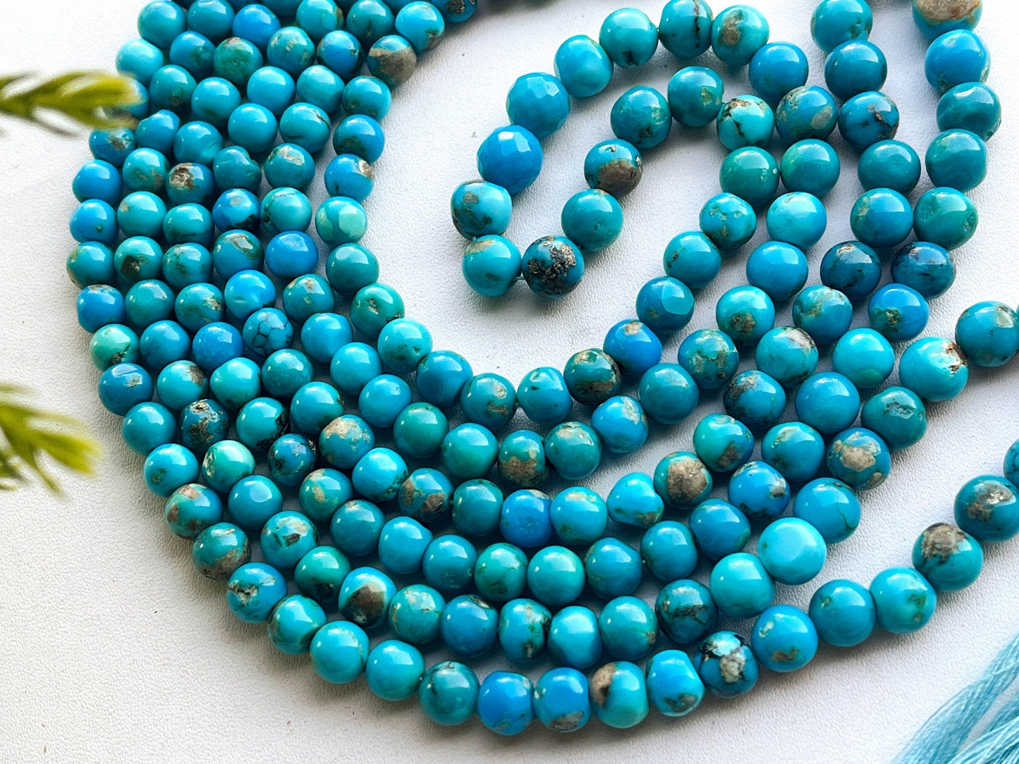 Genuine Arizona Turquoise Smooth Round Beads, Turquoise Gemstone Beads, Arizona Turquoise Gemstone Beads, Turquoise Beads, BFYJ160 Beadsforyourjewelry