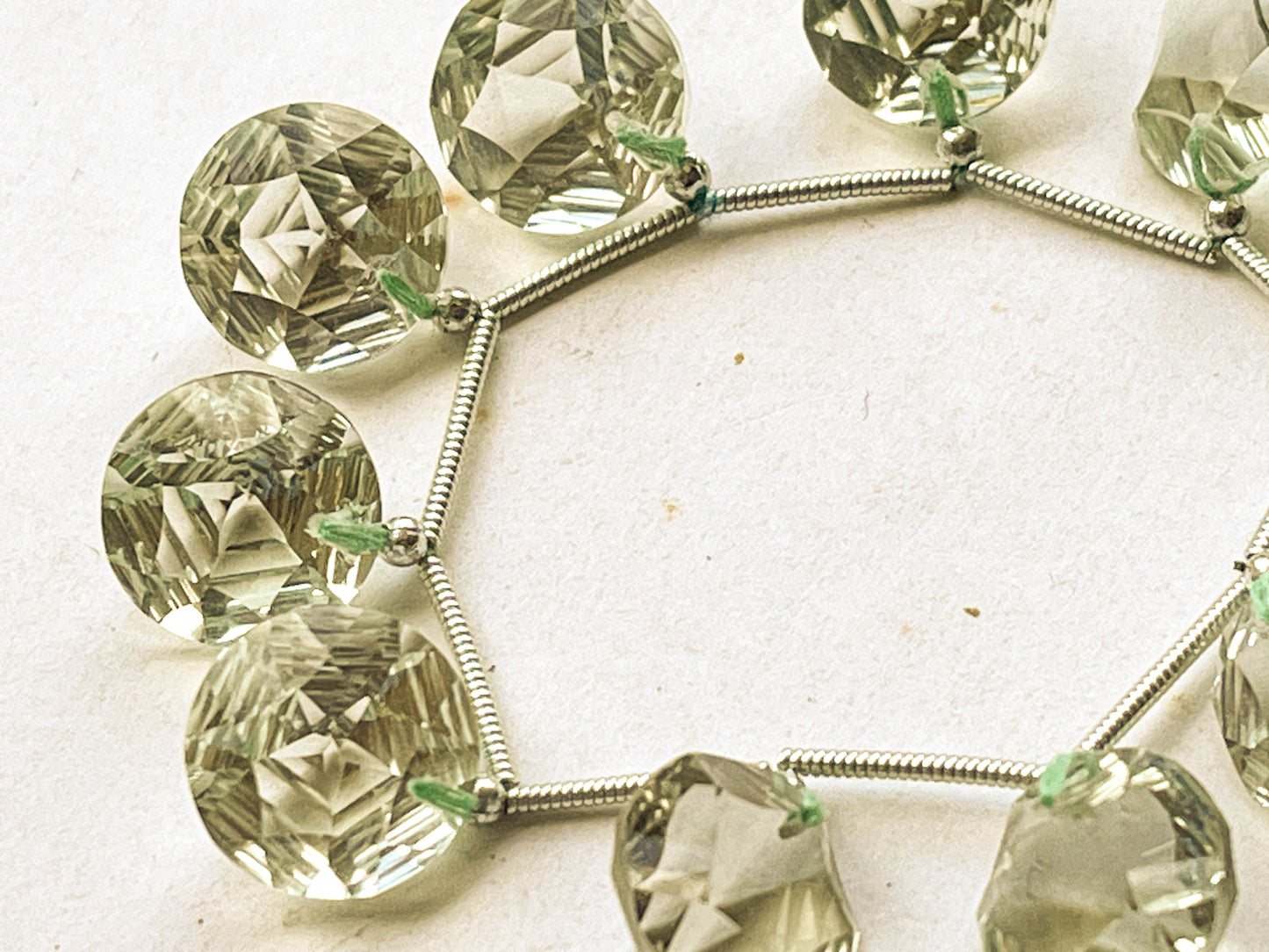 Green Amethyst Round Star Concave Cut Beads Beadsforyourjewelry