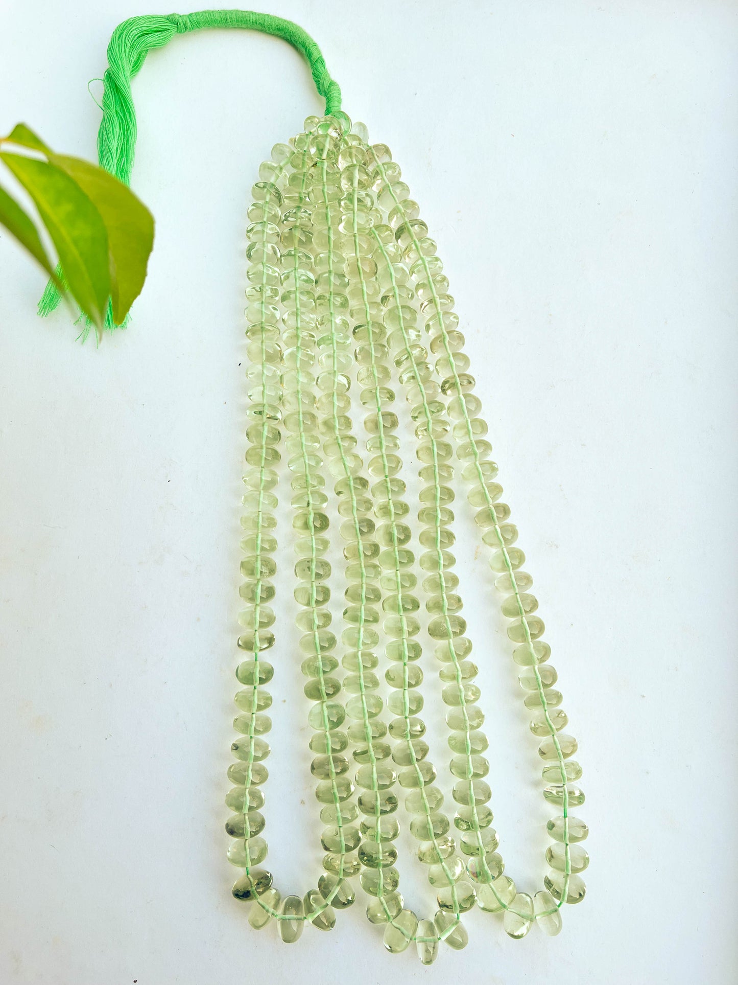 Green Amethyst Smooth Rondelle Beads Beadsforyourjewelry