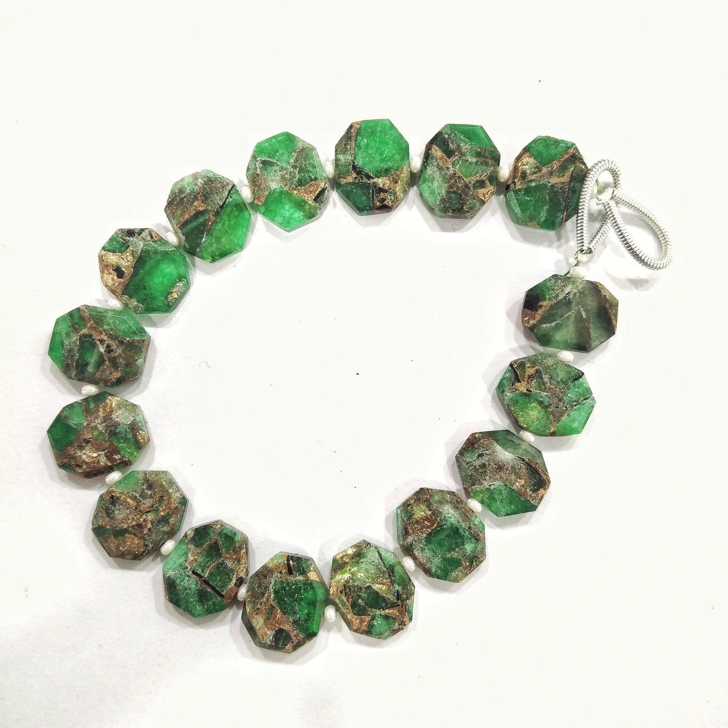 Green Composite Gemstone Crown Cut Beads Beadsforyourjewelry