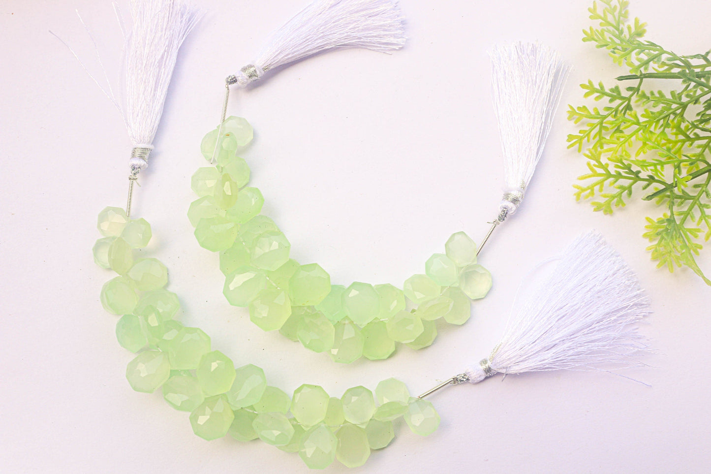 Green Onyx Faceted Tumble Shape Drops | 8x11mm to 10x13mm | 31 Pieces | Natural Gemstone for Jewelry | Beads for jewelry | Beadsforyourjewelry