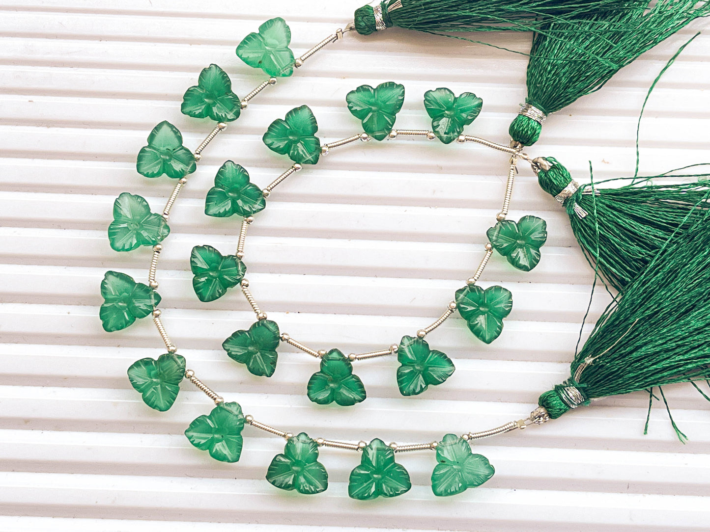 Green Onyx Flower Carving Beads | 10 Pieces, 11x11mm Beadsforyourjewelry