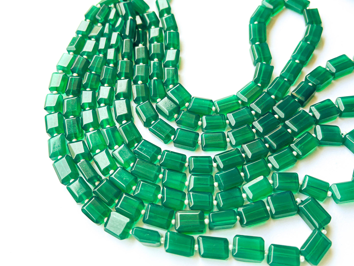 Green Onyx Nuggets Shape Faceted Beads Beadsforyourjewelry