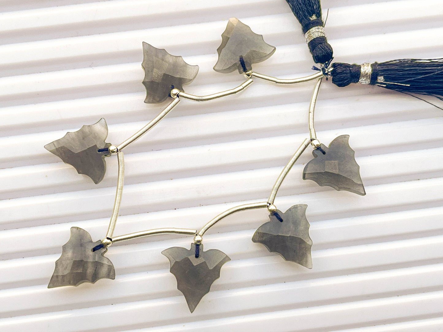 Grey Moonstone Bat Shape Beads Beadsforyourjewelry