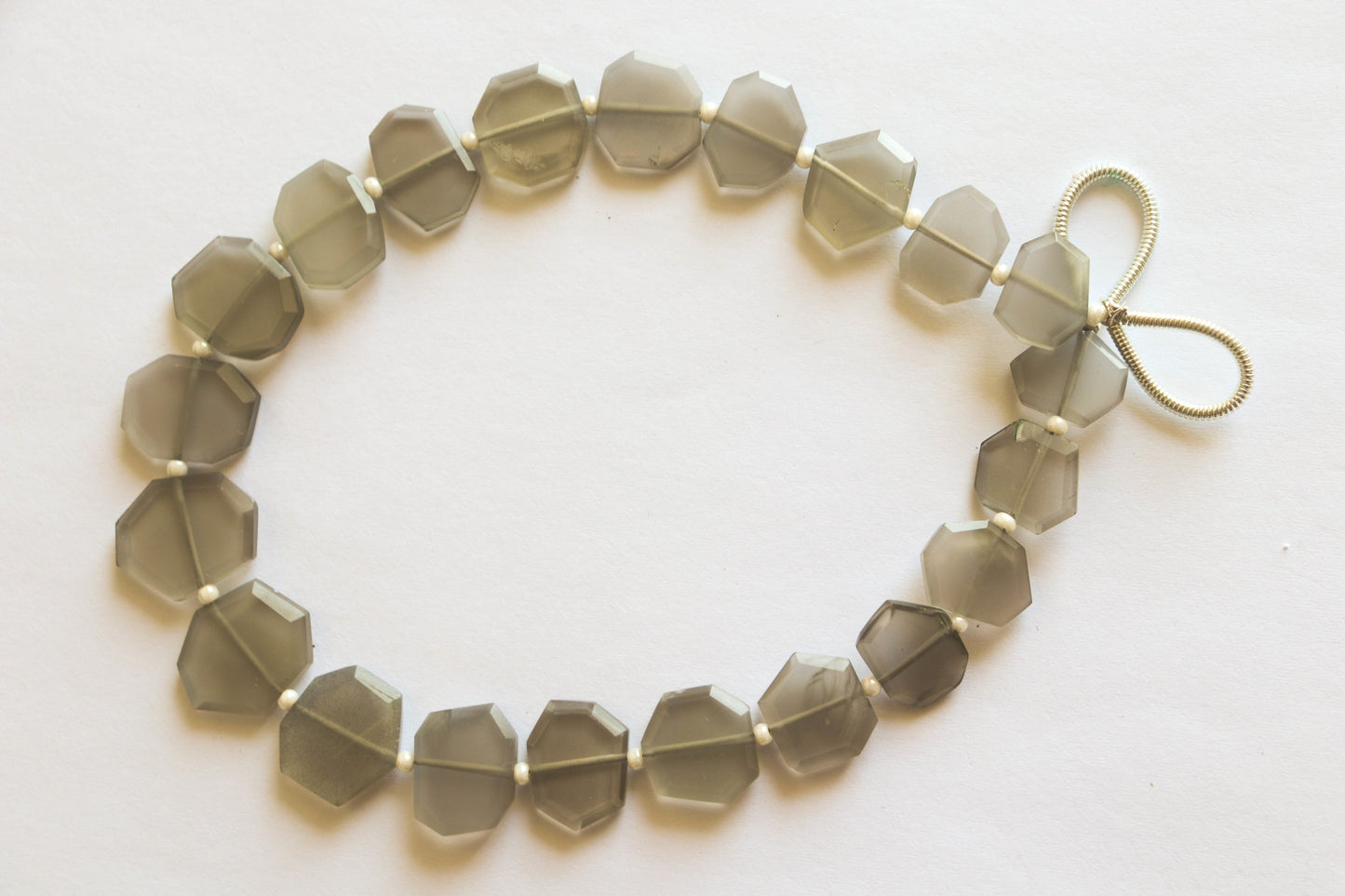 Grey Moonstone gemstone Crown cut beads Beadsforyourjewelry