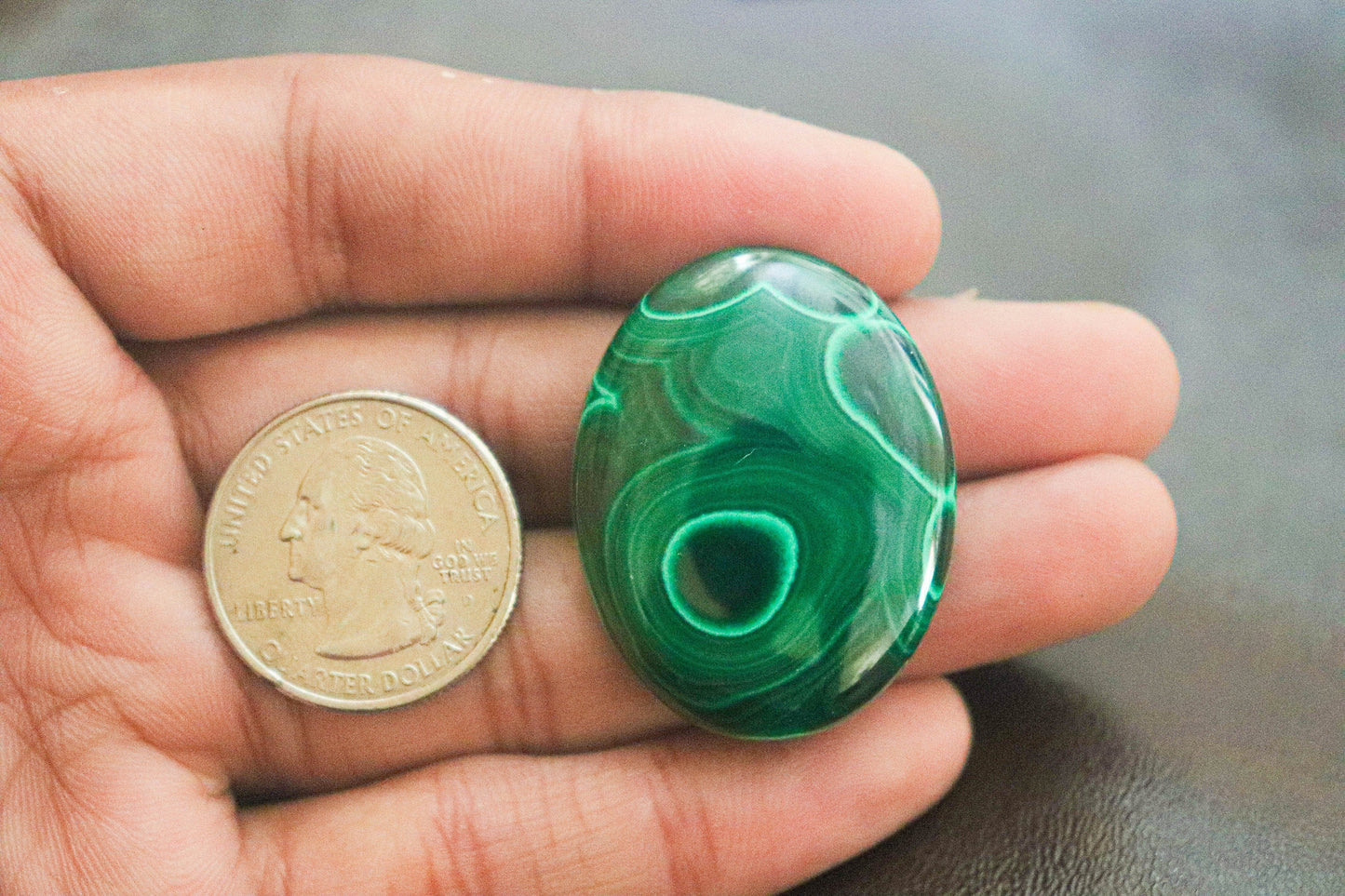 Highly Polished Malachite Oval Cabochon | 30x38mm | Excellent Quality For Jewelry Making / Wire Wrapping | Natural Malachite Gemstone Beadsforyourjewelry
