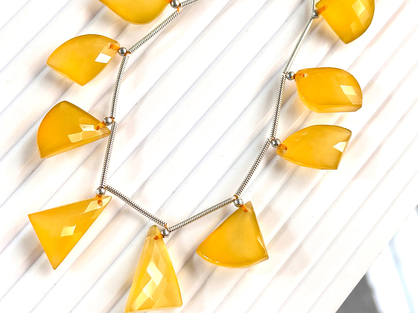 Yellow Onyx Faceted Mix Shape Cut stone Beads