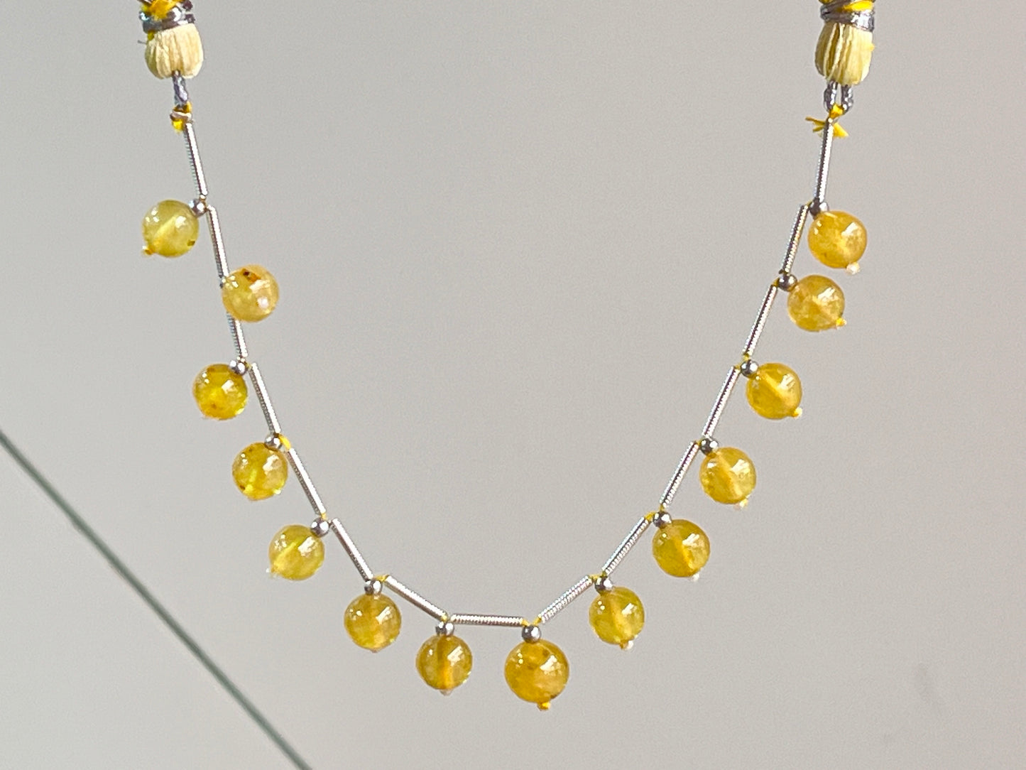 Yellow sapphire Smooth spherical shape beads