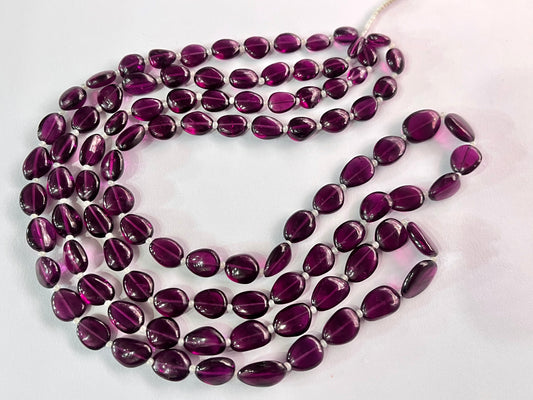Rhodolite garnet smooth tumble beads