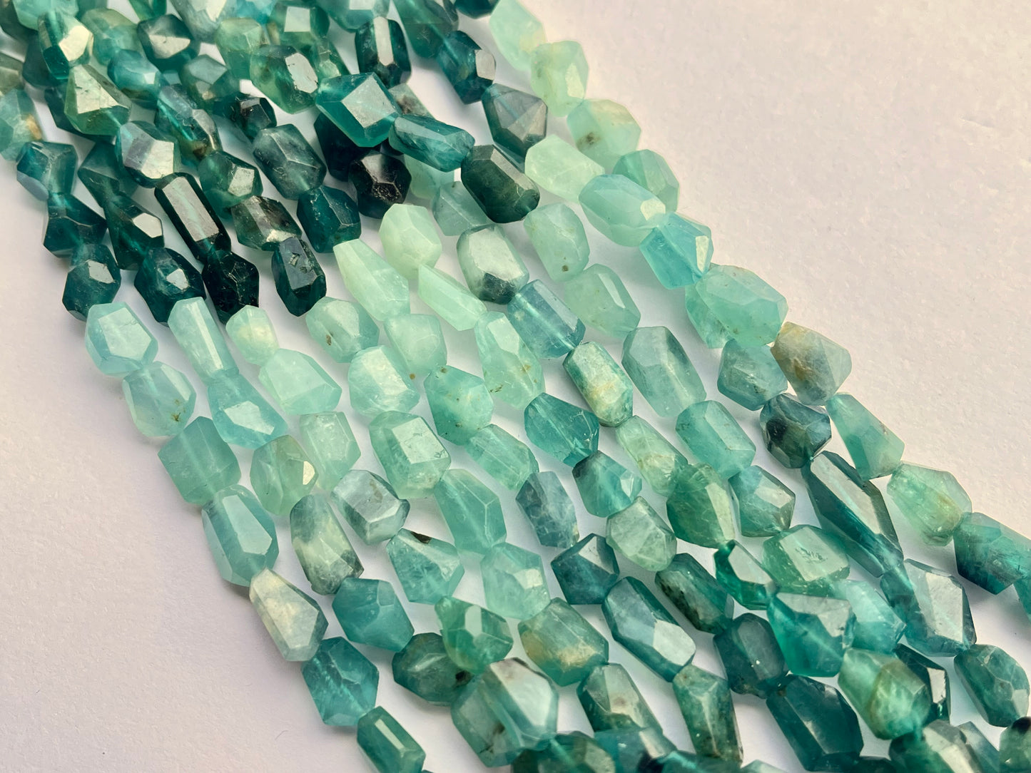 Rare! Grandidierite Beads Uneven Faceted Nugget Shape beads