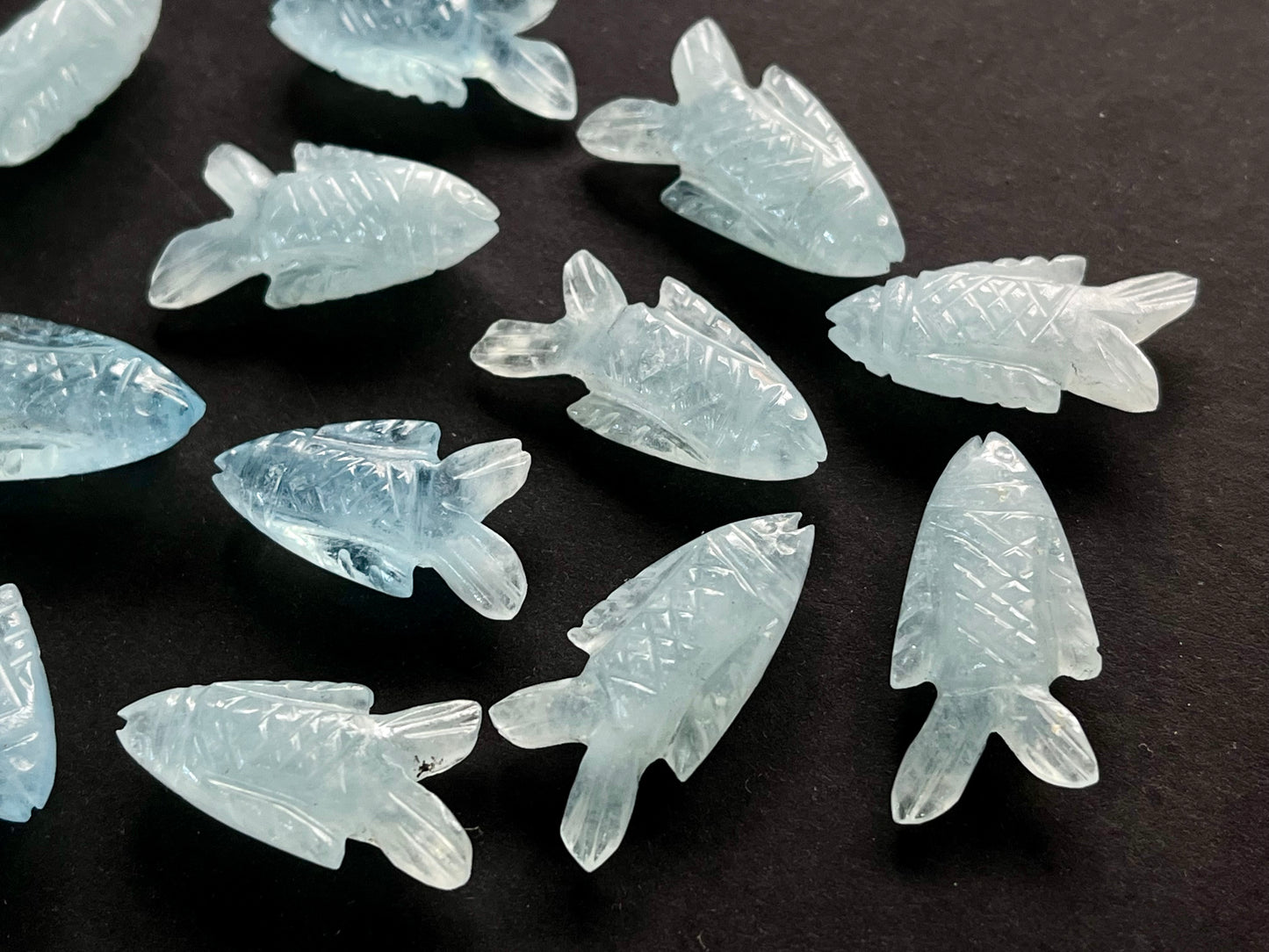 Aquamarine Fish Loose carving