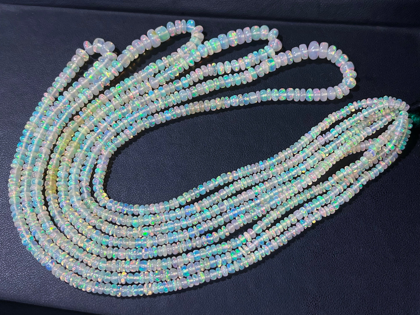 Ethiopian Opal Smooth Rondelle Beads