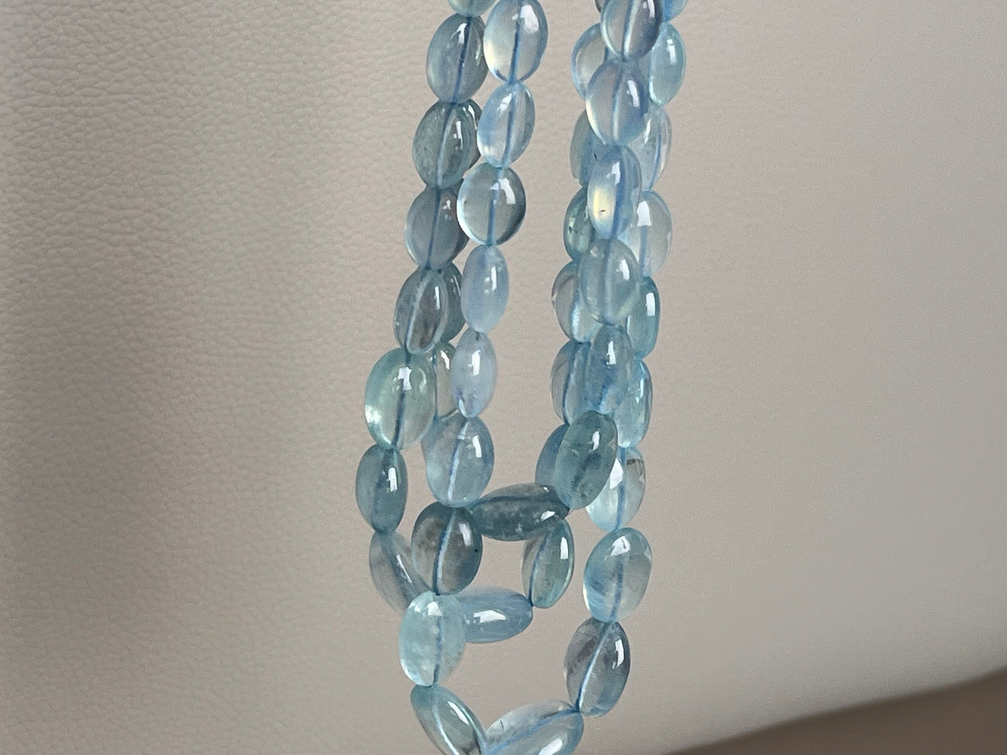 Aquamarine Smooth Oval Shape beads