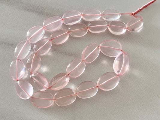 Natural Rose Quartz Gemstone Smooth Tumble Shape Beads