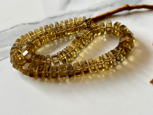 Champagne Quartz Smooth Bolt Shape Beads