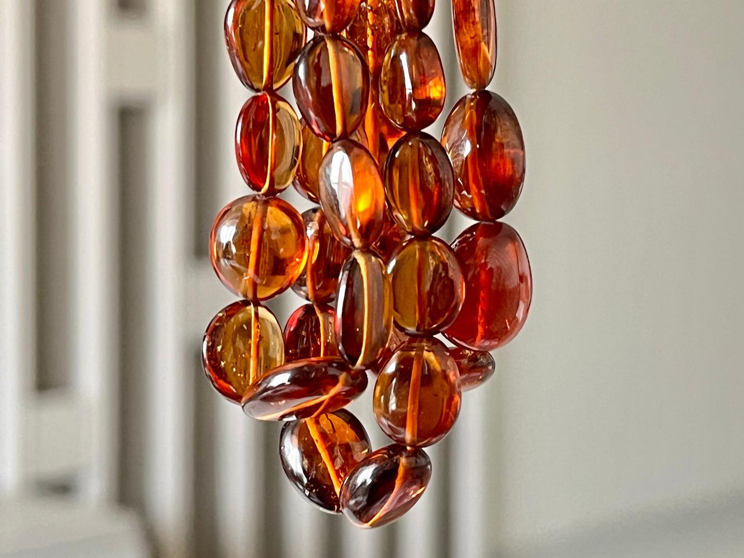 Hessonite Garnet Smooth tumble Shape Beads