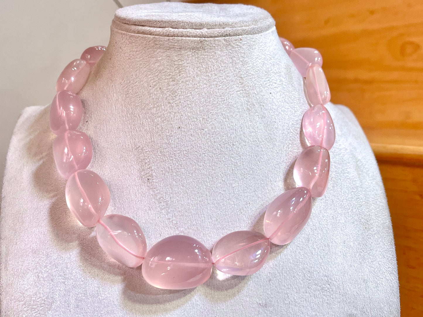 Madagascar Rose Quartz Tumble Shape Beads
