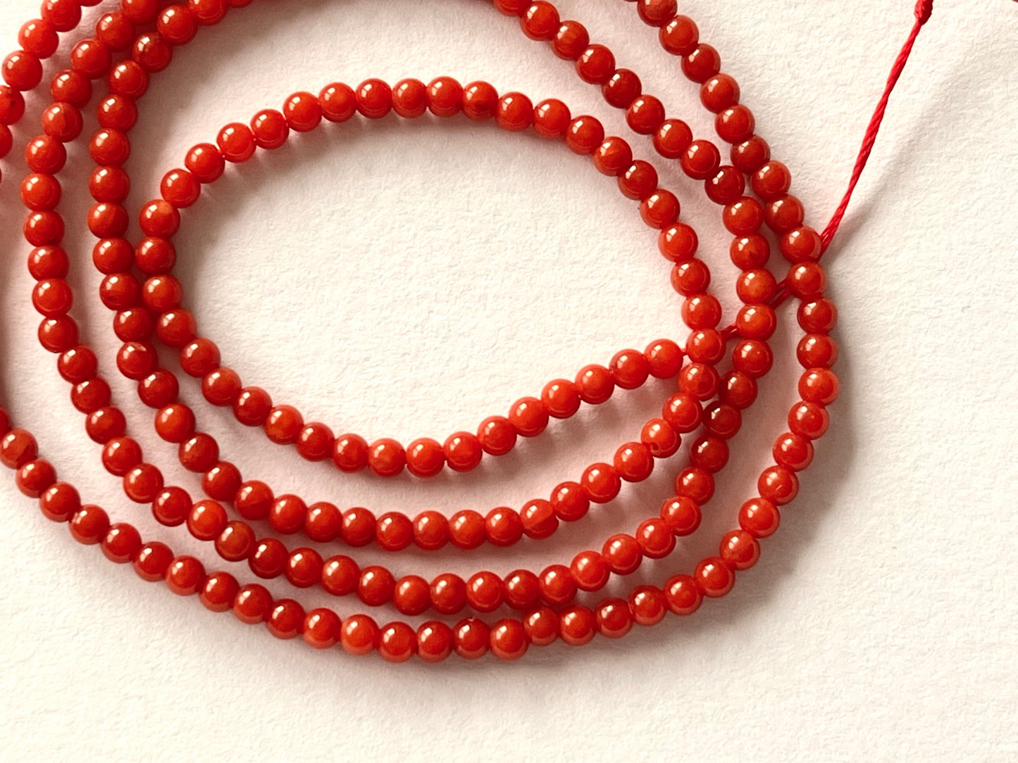 AAA Natural Italian Coral Round Shape Beads