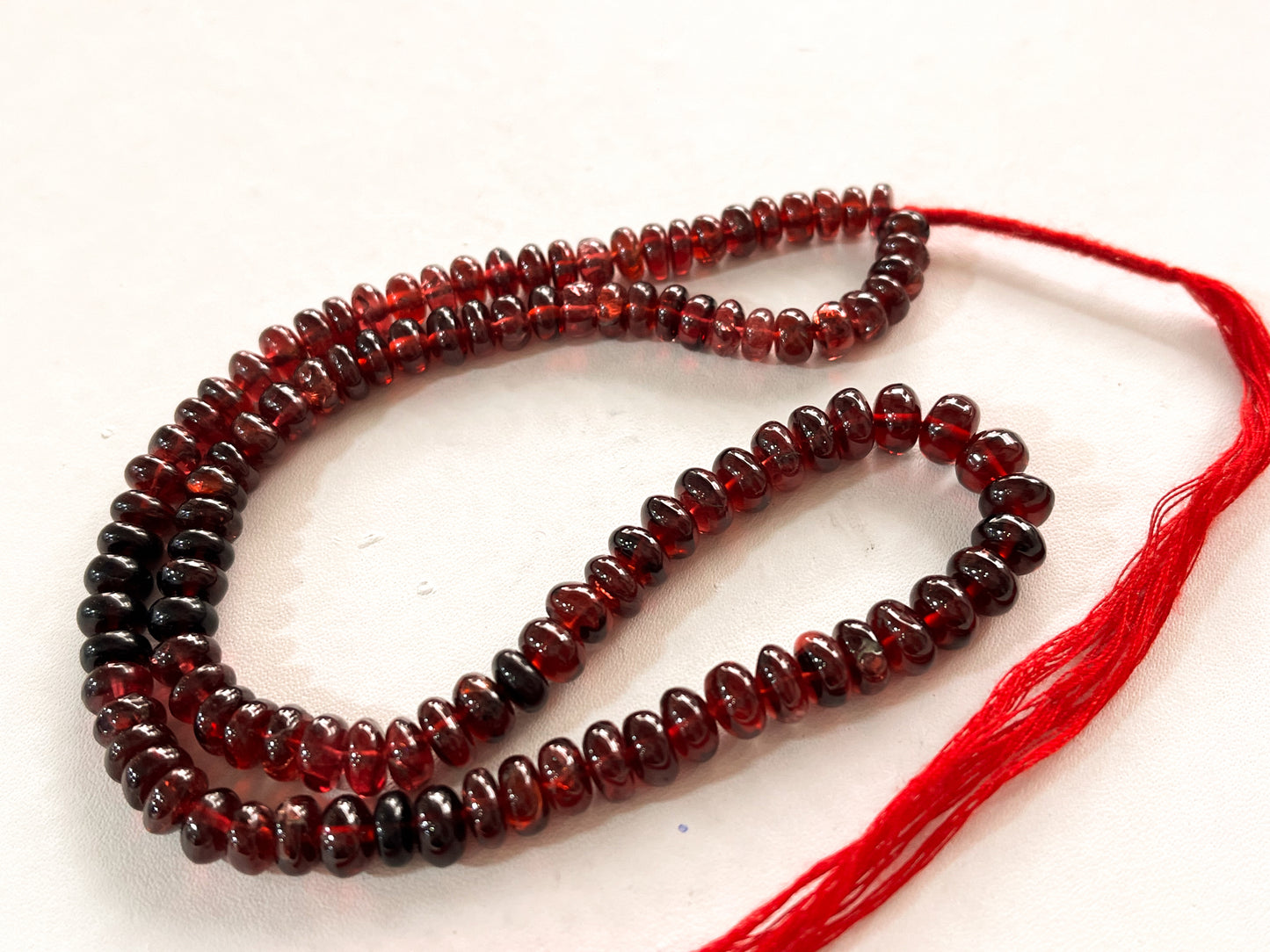 Red Garnet Smooth Rondelle shape