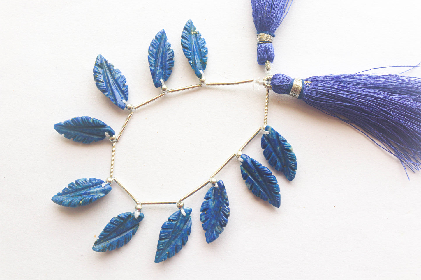 Lapis Lazuli Leaf Carving Beads Beadsforyourjewelry