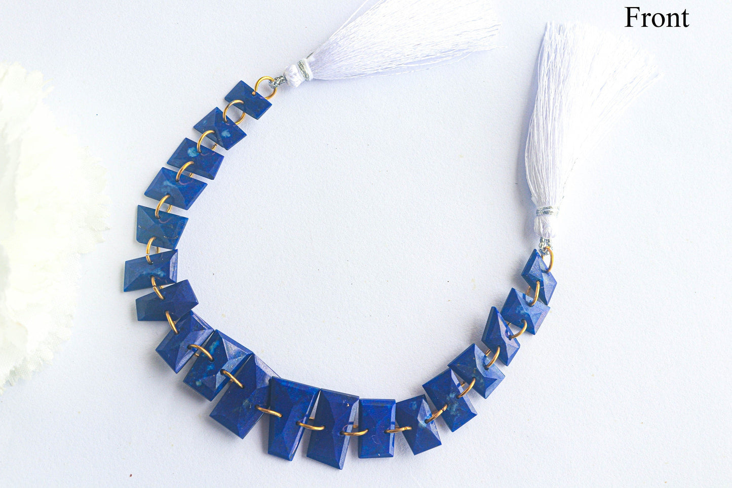 Lapis Lazuli Uneven Shape Faceted Double Drill Bead | 7x11mm to 11x18mm | 19 Pieces | 7 Inch | Natural Gemstone Beads | Beadsforyourjewelry Beadsforyourjewelry