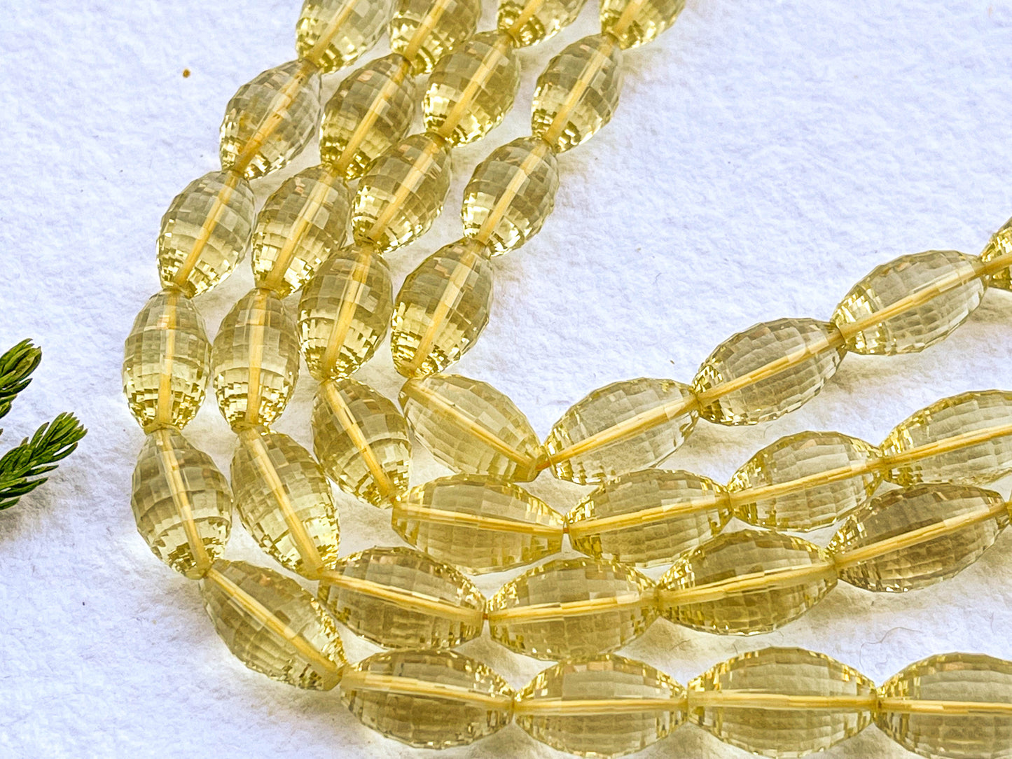 Lemon Quartz Olive Shape concave cut Beads Beadsforyourjewelry