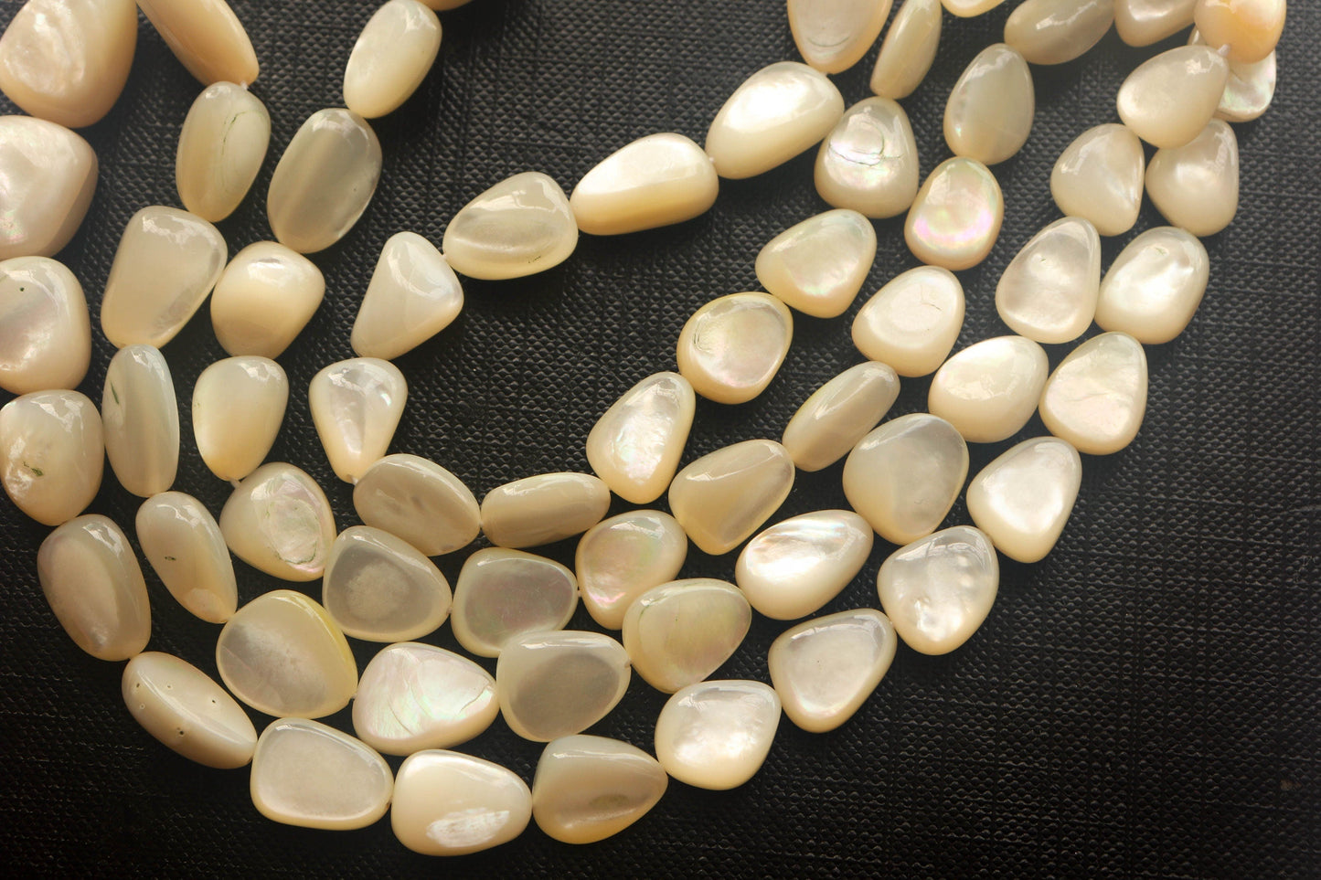 Mother of Pearl Nuggets | Irregular pearl | 8x11mm to 12x16mm | 16 inch String | 33 Pieces | Beadsforyourjewelry Beadsforyourjewelry