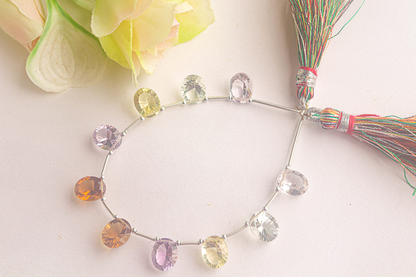 Multi Concave cut Oval Shape Beads Beadsforyourjewelry