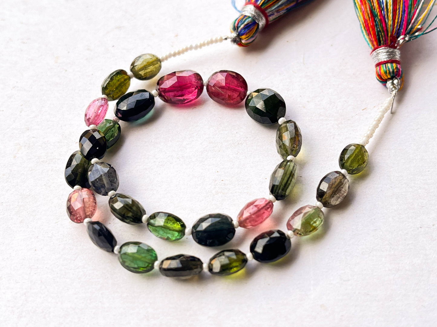 Multi Tourmaline Faceted oval shape beads Beadsforyourjewelry