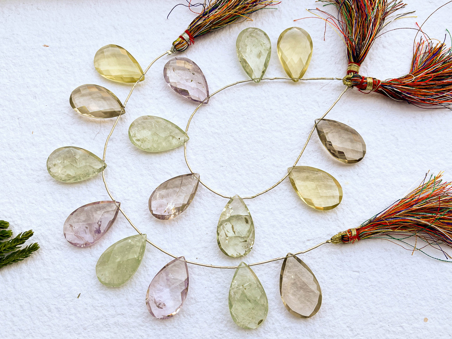 Multiple Gemstone Big Pear Briolette Beadsforyourjewelry