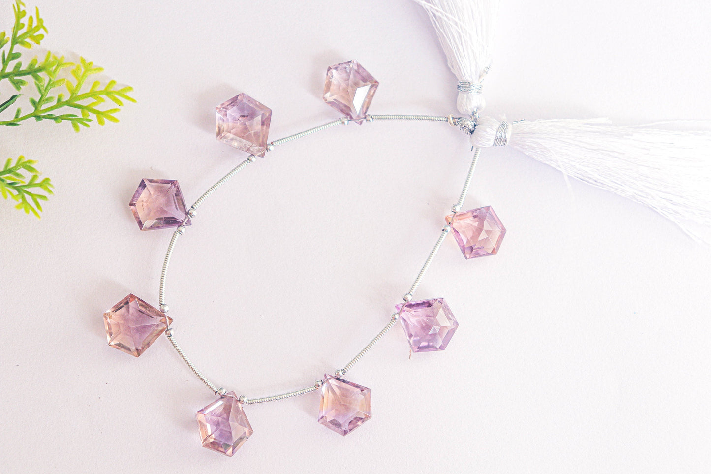 Natural Ametrine Gemstone Pentagon Shape faceted Drops | 13x12mm | 8 Pieces | Natural Gemstone for Jewelry | Beadsforyourjewellery Beadsforyourjewelry