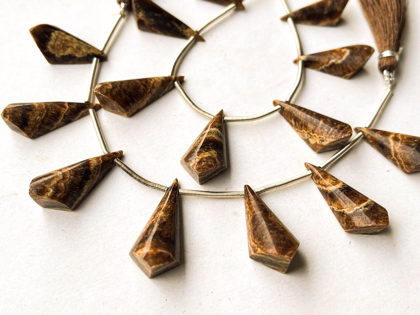 Natural Brown Jasper cone shape briolette beads Beadsforyourjewelry