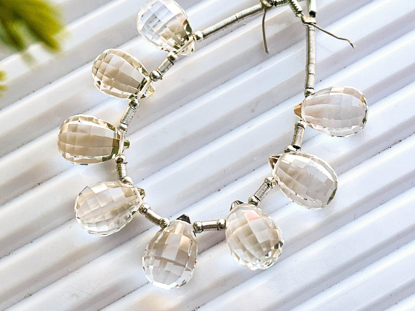 Natural Crystal Step Cut Drops Beadsforyourjewelry