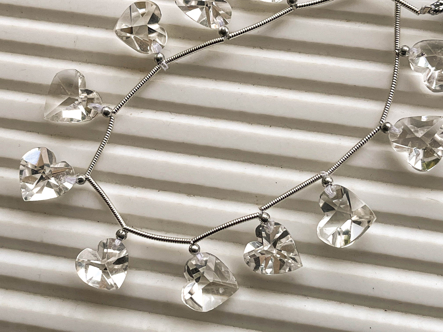 Natural Crystal Step Cut Heart Shape Beads Beadsforyourjewelry