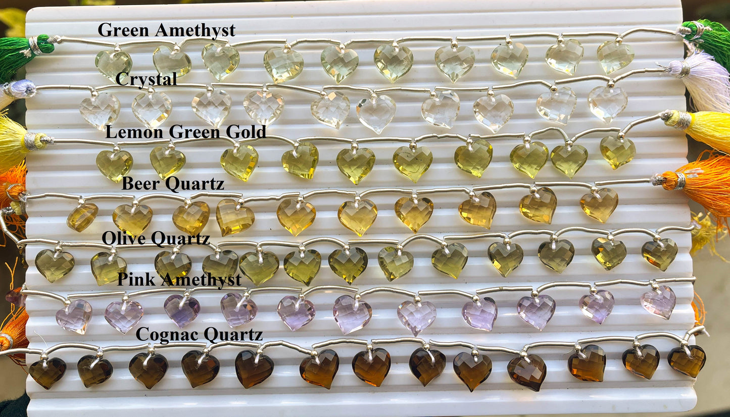 Natural Gemstones Heart Shape Briolette Beads Beadsforyourjewelry