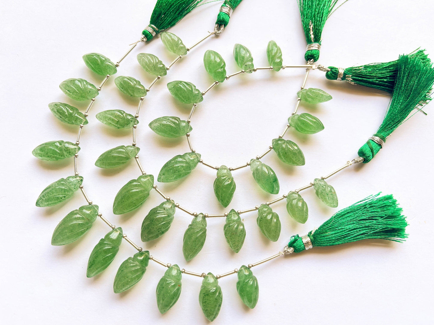 Natural Green Aventurine Carving Drops Beadsforyourjewelry