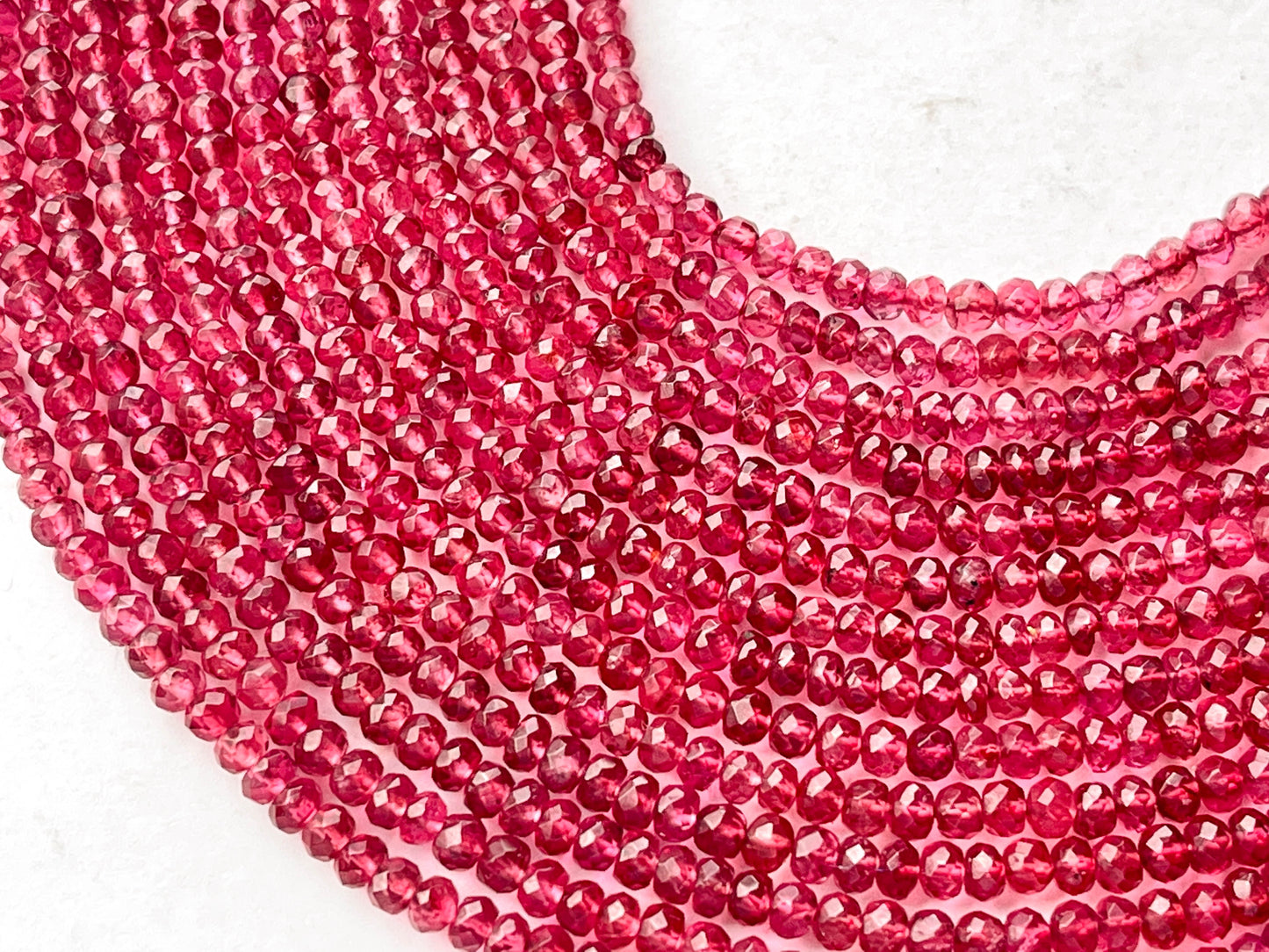 Natural Pink Spinel Gemstone Faceted Rondelle Beads Beadsforyourjewelry
