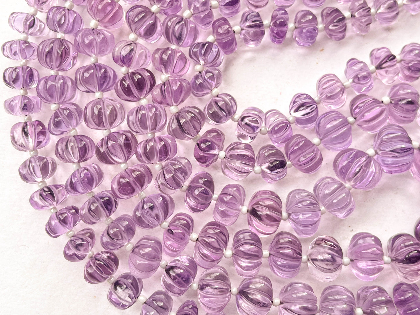 Pink Amethyst Carved Pumpkin Beads Beadsforyourjewelry