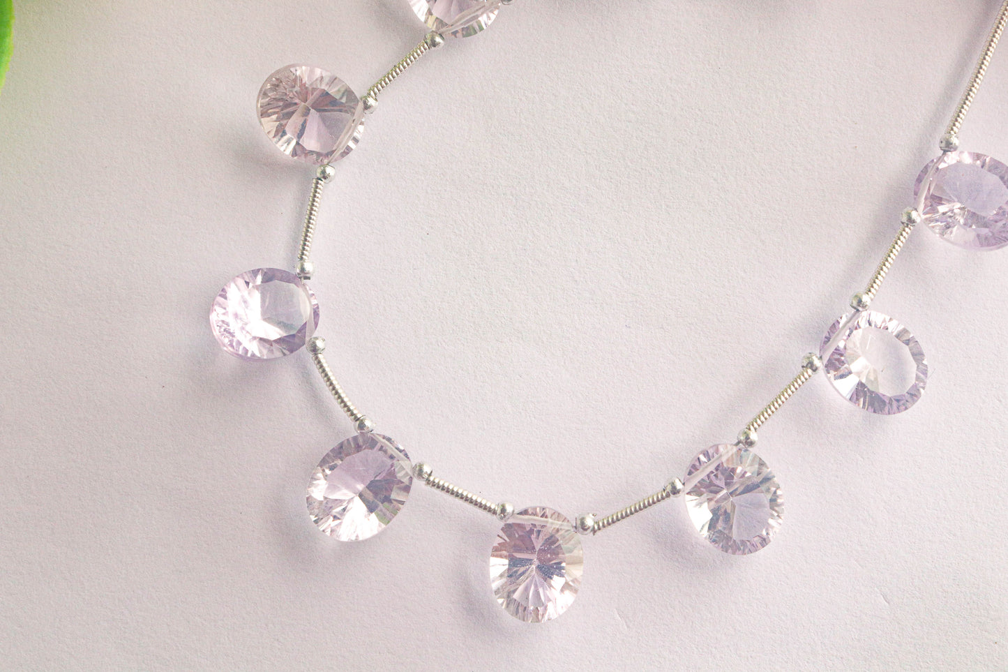 Pink Amethyst Concave cut Oval Shape Beads Beadsforyourjewelry