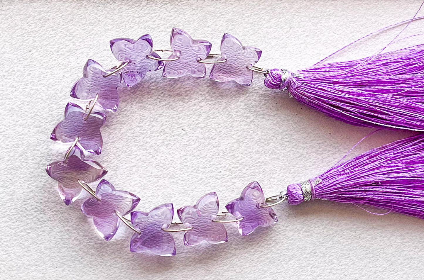 Pink Amethyst Smooth Butterfly Shape Double Drill Beads, Rare Gemstone Design for Jewelry Making, 10x12mm, 10 Pieces String Beadsforyourjewelry