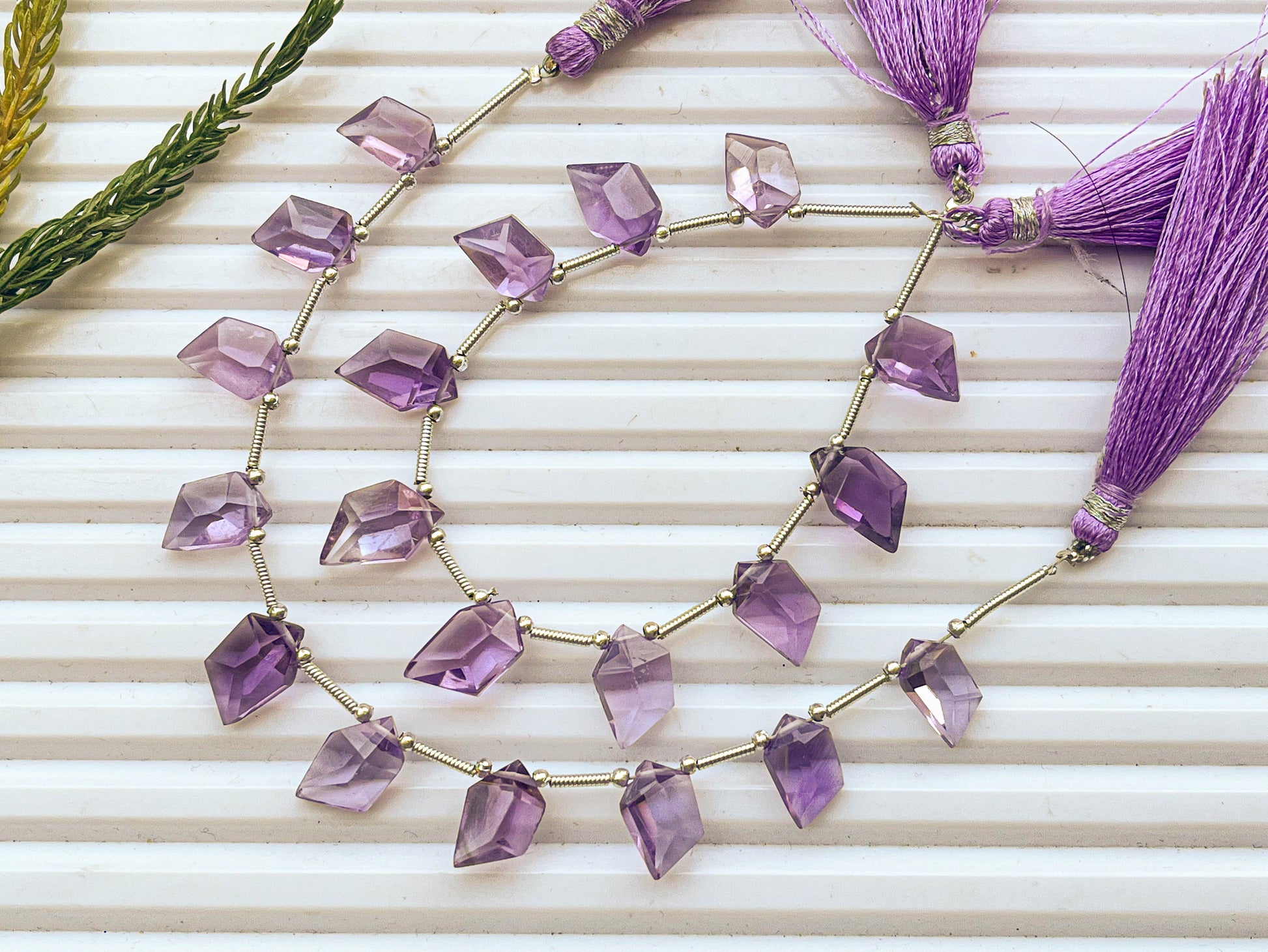 Pink Amethyst Spindle Cut Stone beads | 13x8x6mm Beadsforyourjewelry