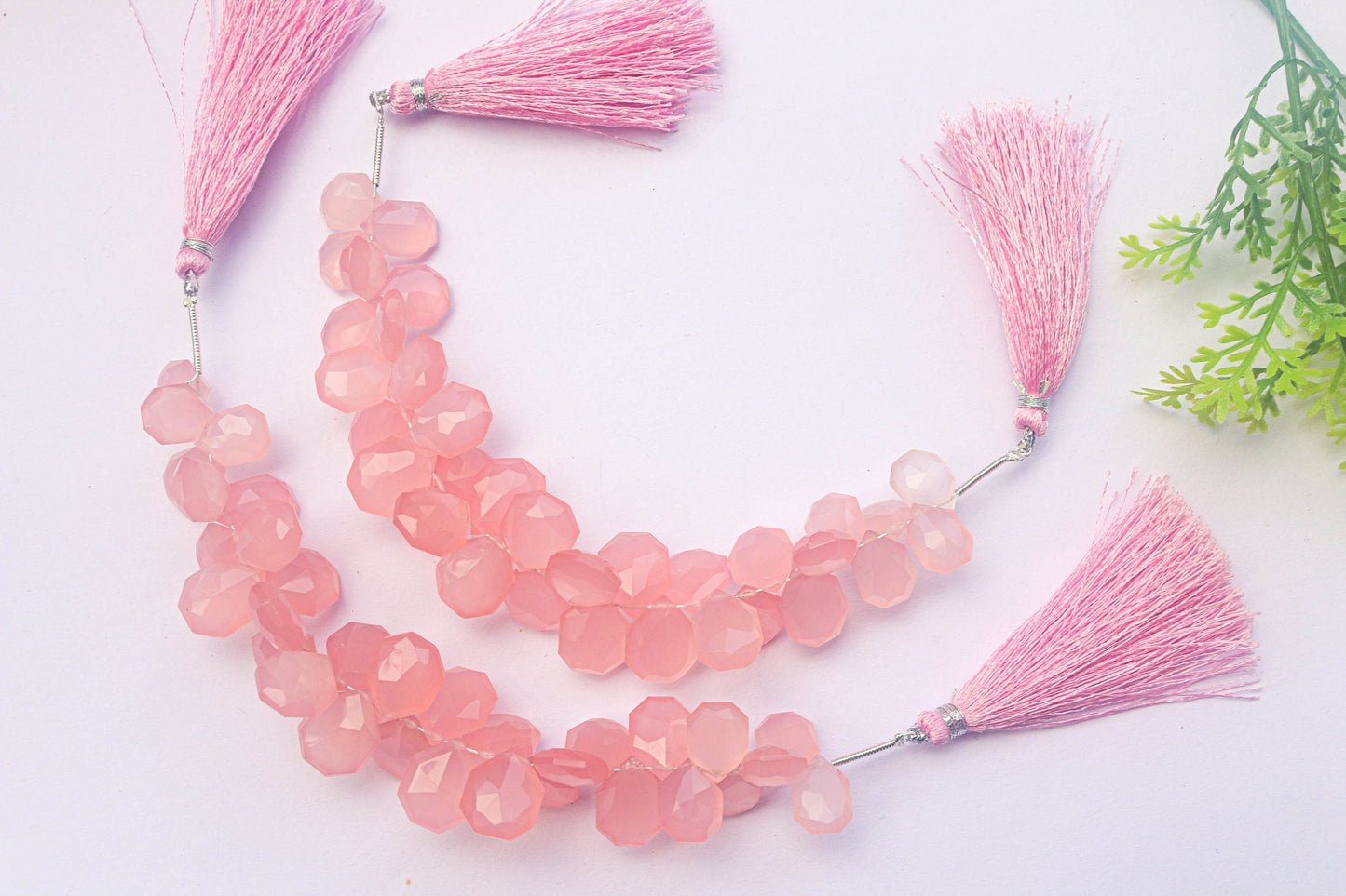 Pink Onyx Faceted Tumble Shape Drops | 8x11mm to 10x13mm | 32 Pieces | Natural Gemstone for Jewelry | Beads for jewelry | Beadsforyourjewelry