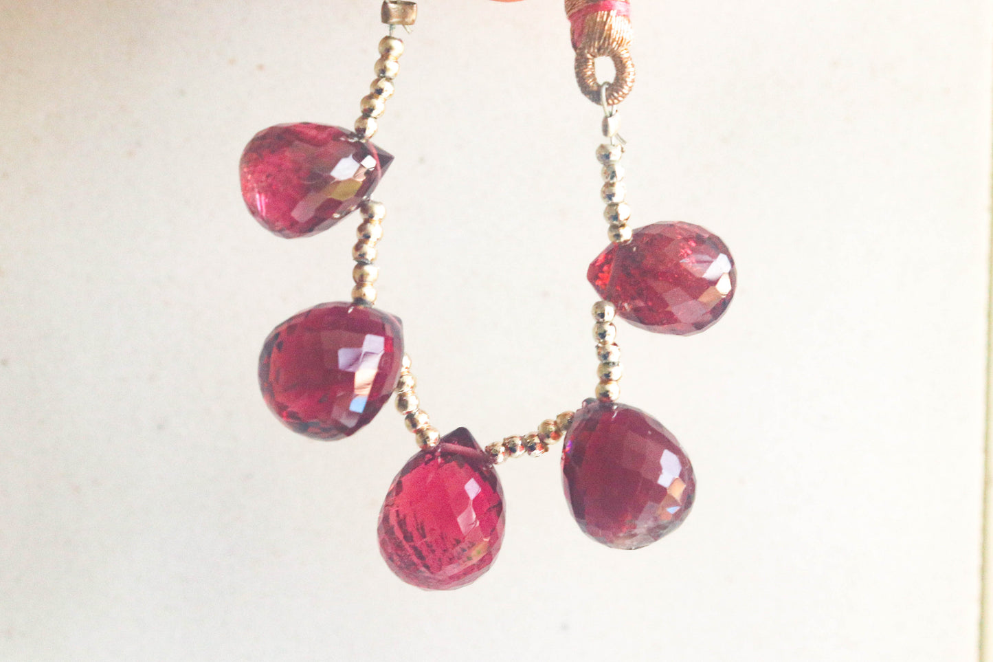 Pink Tourmaline Faceted Drops Beadsforyourjewelry