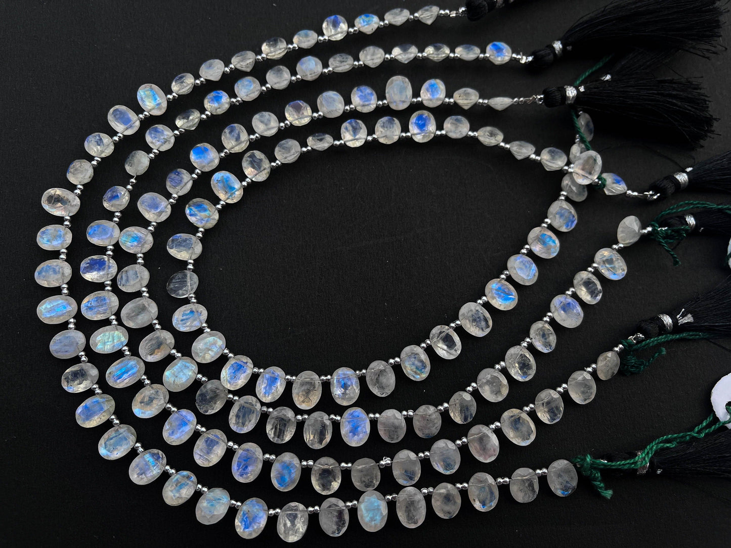 Rainbow Moonstone Oval Shape Cut stone Beads Beadsforyourjewelry