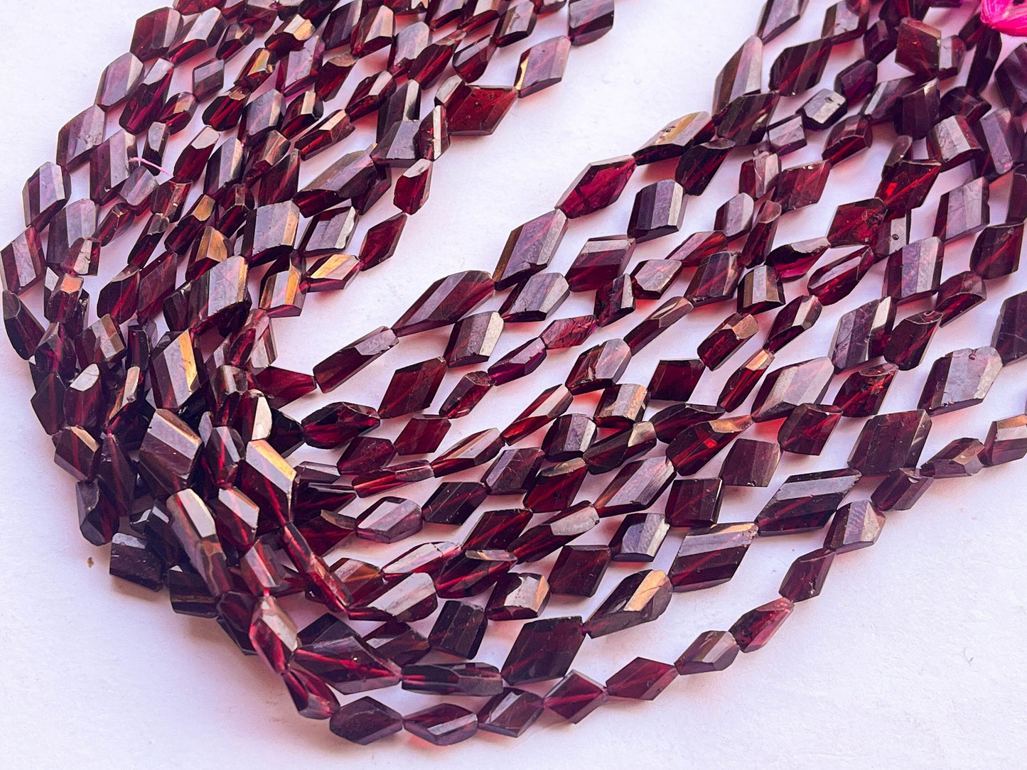 Rhodolite Garnet Diamond Shape Beads Beadsforyourjewelry