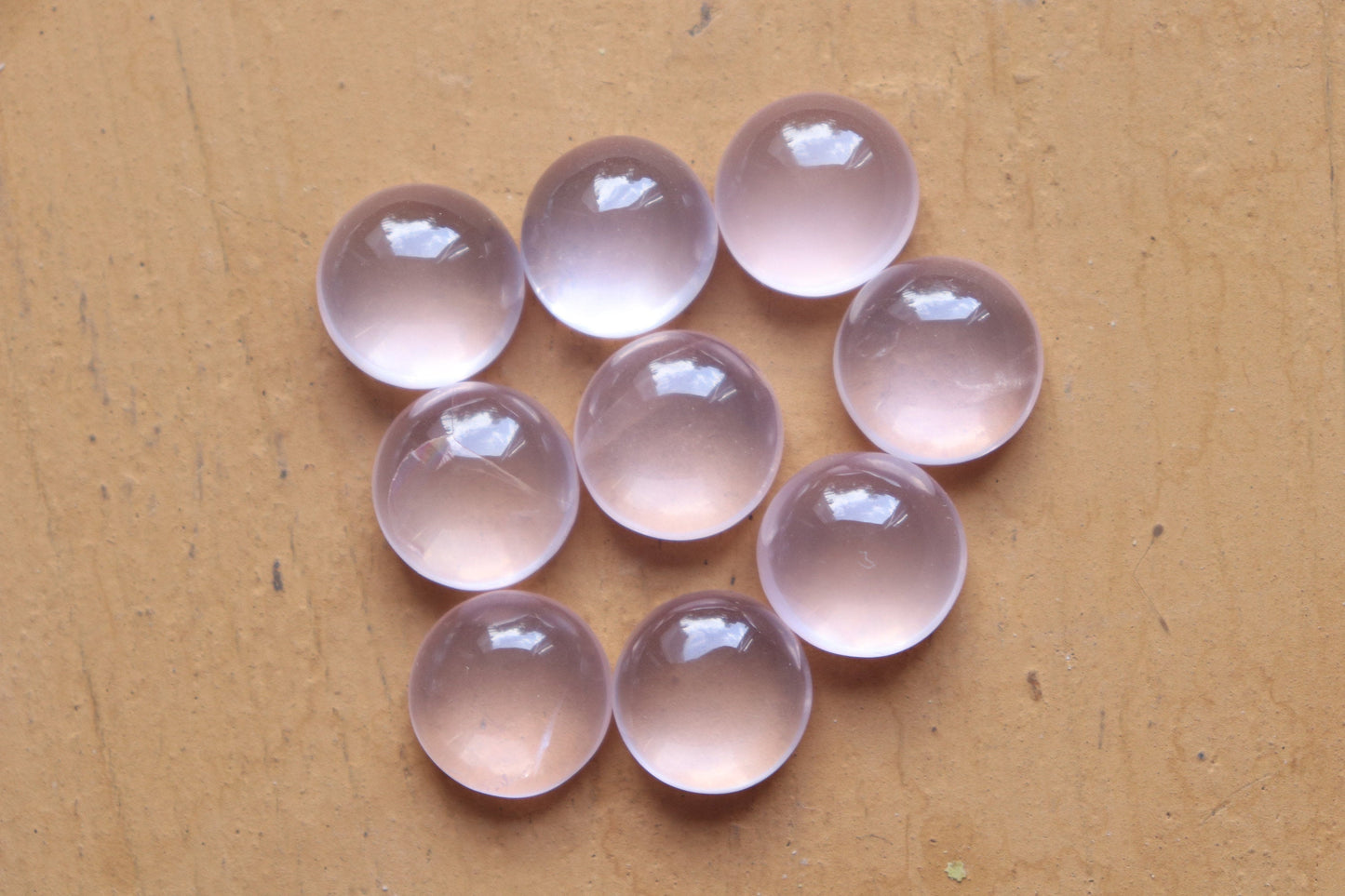 Rose Quartz Cabochon gemstone Round Shape Hand Polished Rose Quartz Loose Gemstone, Rose Quartz for jewelry Size 13x13 mm Beadsforyourjewelry