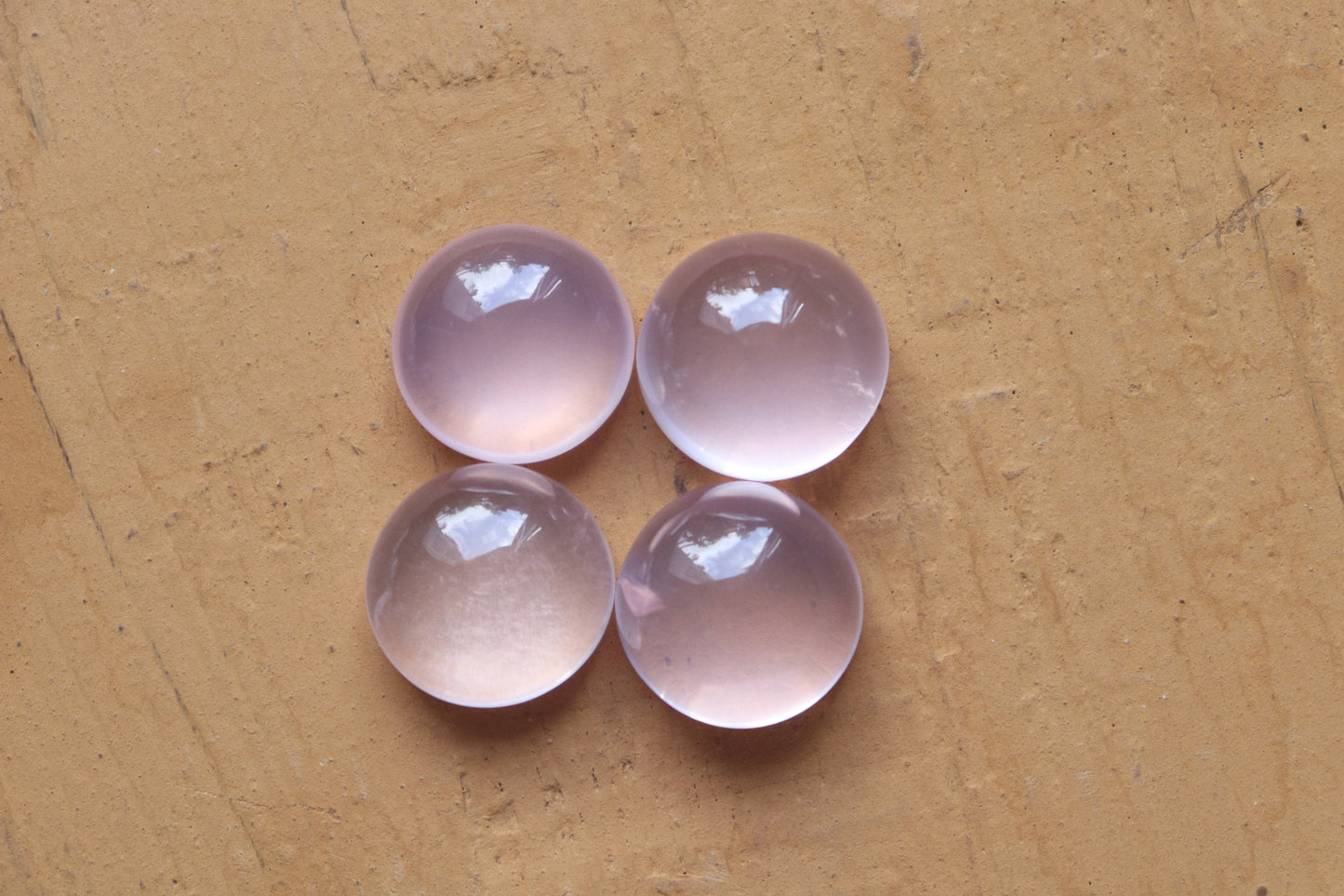 Rose Quartz Cabochon gemstone Round Shape Hand Polished Rose Quartz Loose Gemstone, Rose Quartz for jewelry Size 15x15 mm Beadsforyourjewelry
