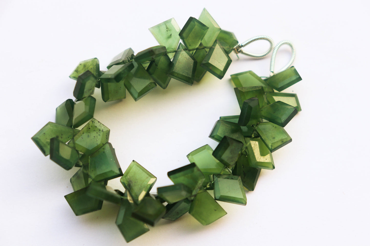 Serpentine gemstone slice cut beads Beadsforyourjewelry