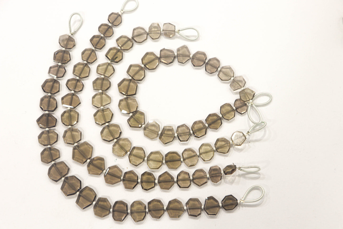 Smoky Quartz gemstone Crown cut beads Beadsforyourjewelry